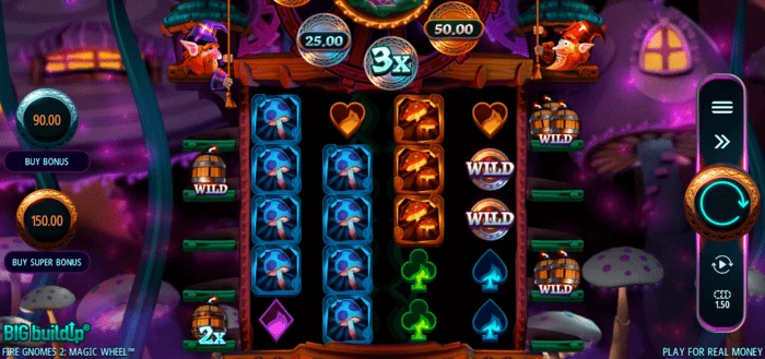 Fire Gnomes 2 Magic Wheel - ecranul principal de joc
